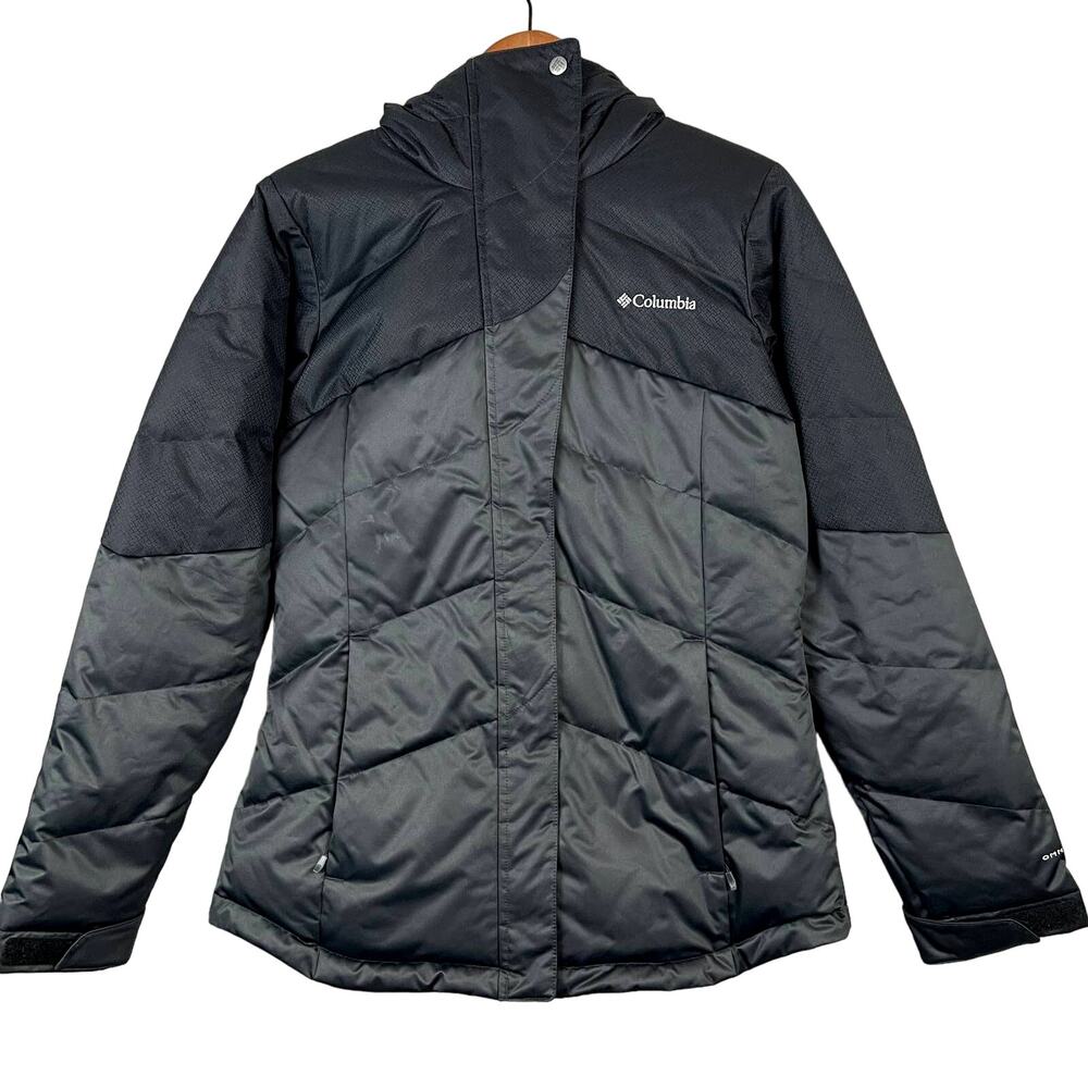 Columbia Duck Down Jacket Long Hooded Thick Omni Heat - S